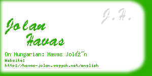 jolan havas business card